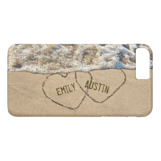 Beach Love Hearts Case-Mate iPhone Case (Achterkant (Horizontaal))