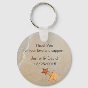 Beach Love Personalized Key Ring Wedding Favor Sleutelhanger