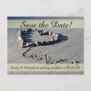 Beach Love Save the Date Briefkaart
