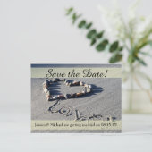 Beach Love Save the Date Briefkaart (Staand voorkant)