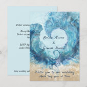 Beach Love Wedding Invitation Kaart (Voorkant / Achterkant)