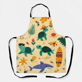 Beach Lover All-Over Print Apron Gift Schort