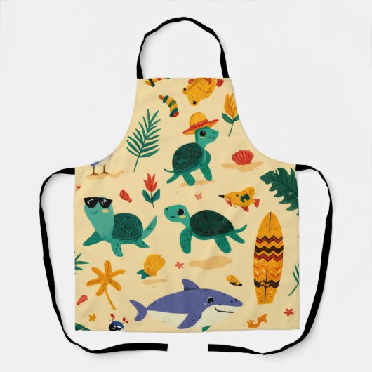 Beach Lover All-Over Print Apron Gift Schort (Voorkant)