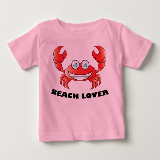 Beach Lover - Baby Fijne Jersey T-Shirt (Voorkant)