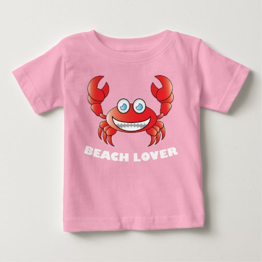 Beach Lover - Baby Fijne Jersey T-Shirt (Voorkant)
