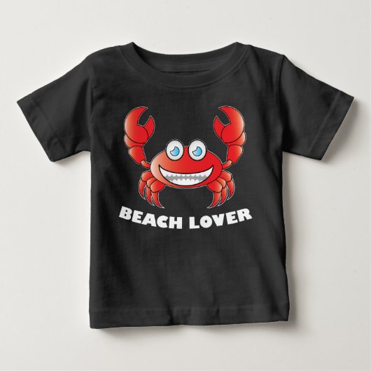 Beach Lover - Baby Fijne Jersey T-Shirt (Voorkant)