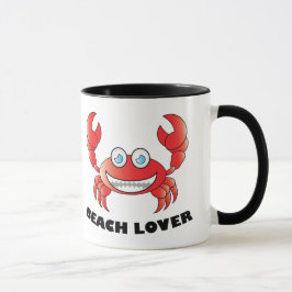 Beach Lover - Black 11 oz Ringer Mok