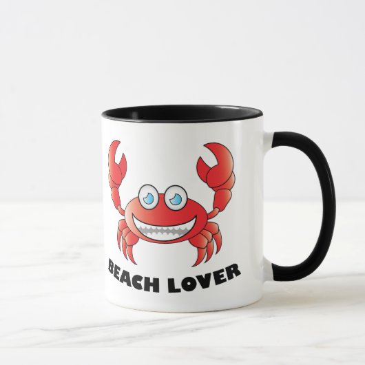 Beach Lover - Black 11 oz Ringer Mok (Rechts)