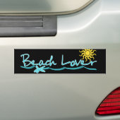 Beach Lover Bumpersticker (Op auto)
