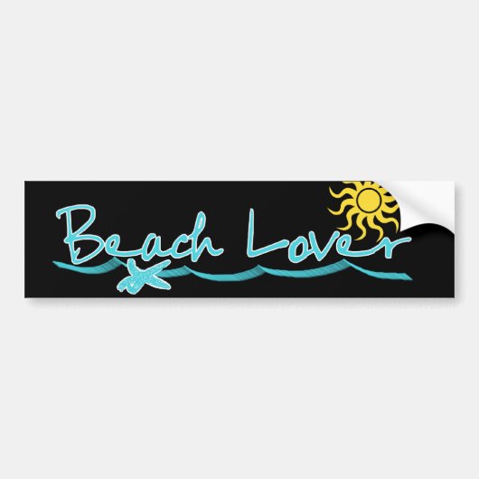 Beach Lover Bumpersticker (Voorkant)