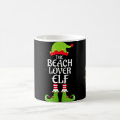 Beach Lover Elf Matching Family, kerstPa Koffiemok (Center)