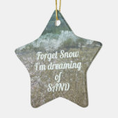 Beach Lover  met uw foto Keramisch Ornament (Links)