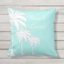 Beach Lover Palm Tree Blauw Wit