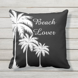 Beach Lover Palm Tree Silhouet Buitenkussen