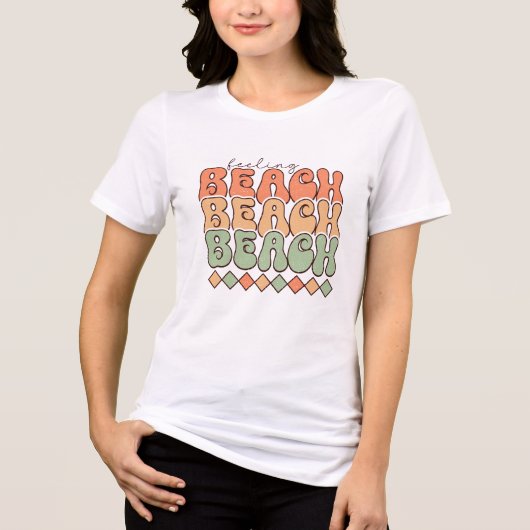 Beach Lover Tri-Blend Shirt (Voorkant)