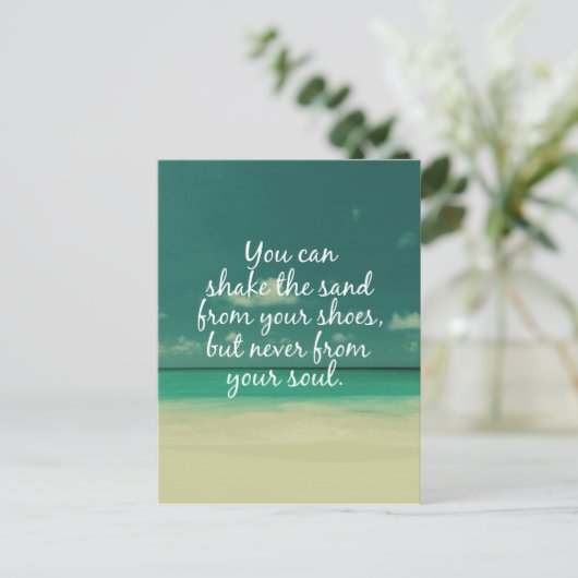 Beach Lovers Quote Briefkaart (Staand voorkant)