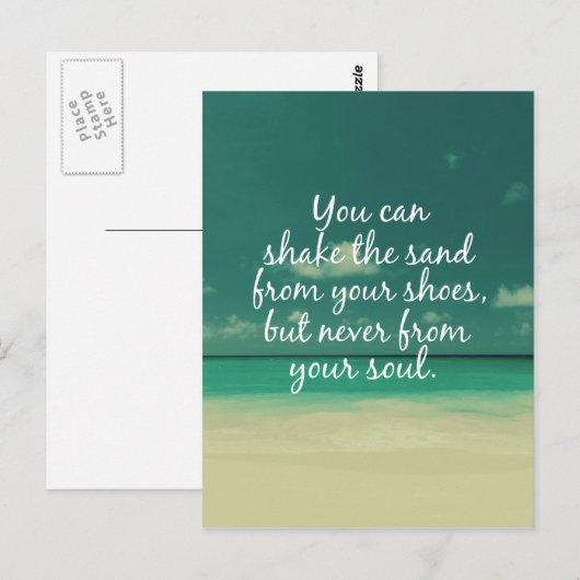 Beach Lovers Quote Briefkaart (Voorkant / Achterkant)