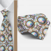 Beach Lovers Tie | Opal Seashell Pattern  Stropdas