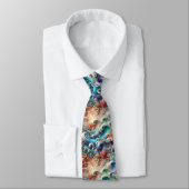 Beach Lovers Tie | Rainbow Ocean Coral Pattern Stropdas (Gebonden)
