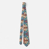 Beach Lovers Tie | Rainbow Ocean Coral Pattern Stropdas (Achterkant)