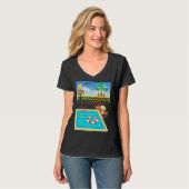 Beach loving Dog Ready to Hit the Sands  Wishing T-shirt (Voorkant volledig)