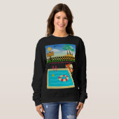 Beach loving Dog Ready to Hit the Sands Wishing Trui (Voorkant volledig)