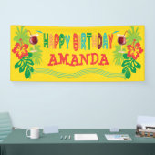 Beach Luau Birthday Party Spandoek (Beurs)
