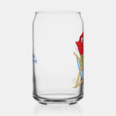 Beach Macaw aangepaste tekst Blikvorm Glas (Rechts)