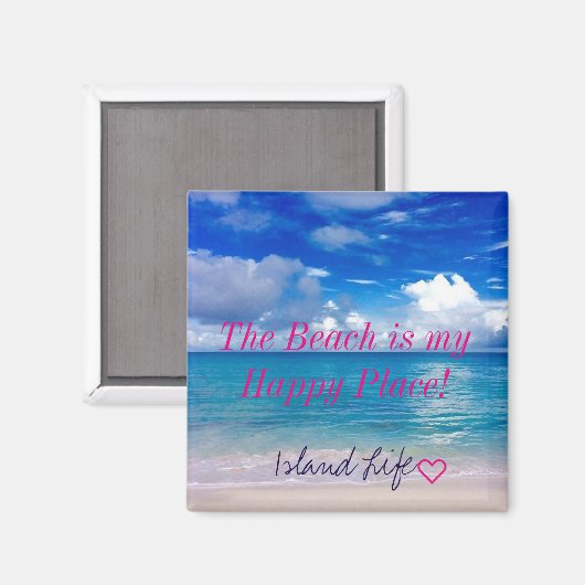 Beach | Magneet | Strand is mijn Happy Place (Voorkant / Achterkant)