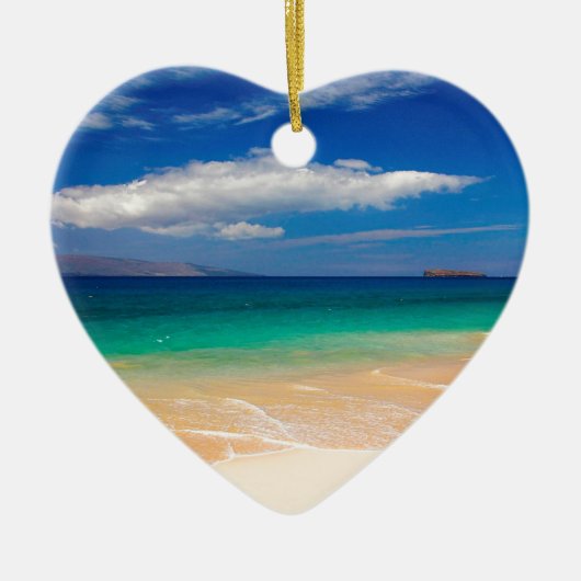 Beach Makena Maui Hawaii Keramisch Ornament (Voorkant)