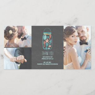 Beach Mason Jar Coastal Weddenschap Bedankt