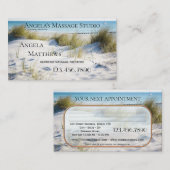 Beach Massage Therapist Appointment Visitekaartje Afsprakenkaartje (Voorkant / Achterkant)