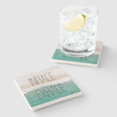 Beach Meditation Stenen Onderzetter (Zijkant)