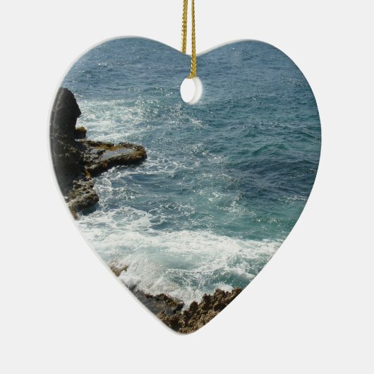 Beach Meent Ocean Keramisch Ornament (Rechts)