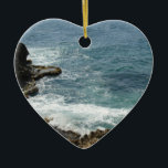 Beach Meent Ocean Keramisch Ornament<br><div class="desc">Waar het strand de oceaan ontmoet, is een geschenk van schoonheid en vrede en een geweldige plek om ons strandthemacadeau en cadeautjes voor feestdagen, verjaardagen en strandtrouwfeesten te kopen. De cadeaus van de verjaardag voor de visserij en de vissers, de zeeschildpadden van de kust van de zee en de natuur...</div>