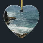 Beach Meent Ocean Keramisch Ornament<br><div class="desc">Waar het strand de oceaan ontmoet, is een geschenk van schoonheid en vrede en een geweldige plek om ons strandthemacadeau en cadeautjes voor feestdagen, verjaardagen en strandtrouwfeesten te kopen. De cadeaus van de verjaardag voor de visserij en de vissers, de zeeschildpadden van de kust van de zee en de natuur...</div>