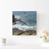 Beach Meent Ocean Vierkante Klok (Huis)