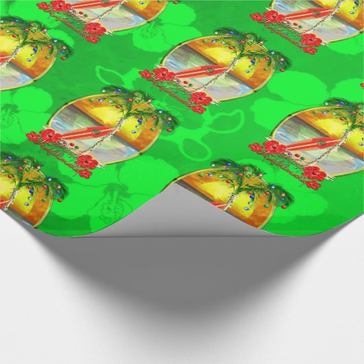 Beach Mele Kalikimaka Cadeaupapier (Hoek)