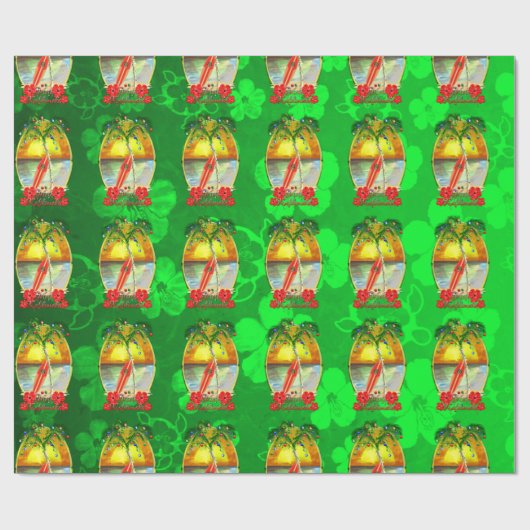 Beach Mele Kalikimaka Cadeaupapier (Vlak)