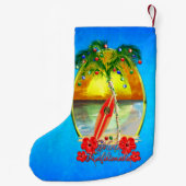 Beach Mele Kalikimaka Kleine Kerstsok (Achterkant)