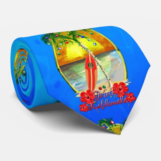 Beach Mele Kalikimaka Stropdas (Opgerold)