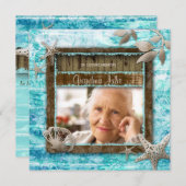 Beach Memorial Announcement Funeral  Kaart (Voorkant / Achterkant)