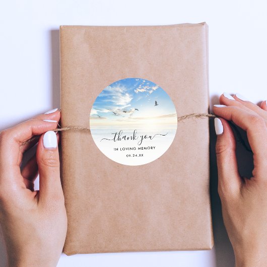 Beach Memorial Seaside Ocean Dank u Ronde Sticker