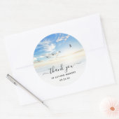 Beach Memorial Seaside Ocean Dank u Ronde Sticker (Envelop)