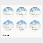Beach Memorial Seaside Ocean Dank u Ronde Sticker (Vel)