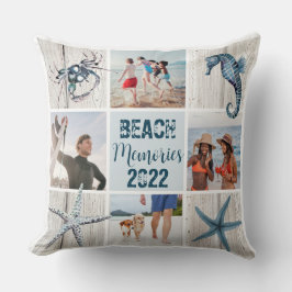 Beach Memories - 4 aangepaste foto's Kussen