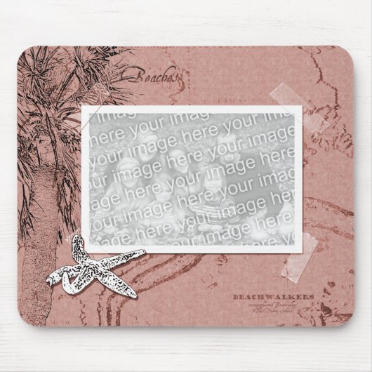  Beach Memories Foto Lijst Mousepad Muismat (Voorkant)