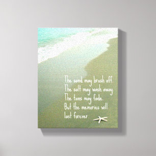 BEACH MEMORIES ZULLEN HET LAATSTE BUITENLANDSE QUO CANVAS AFDRUK