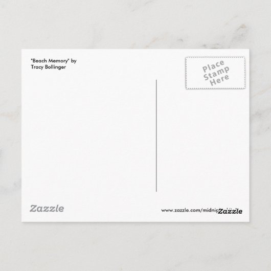 Beach Memory Briefkaart (Achterkant)