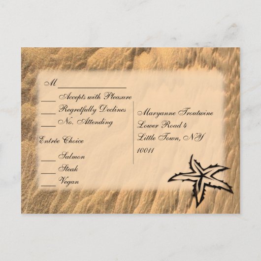 Beach Menu RSVP (Achterkant)